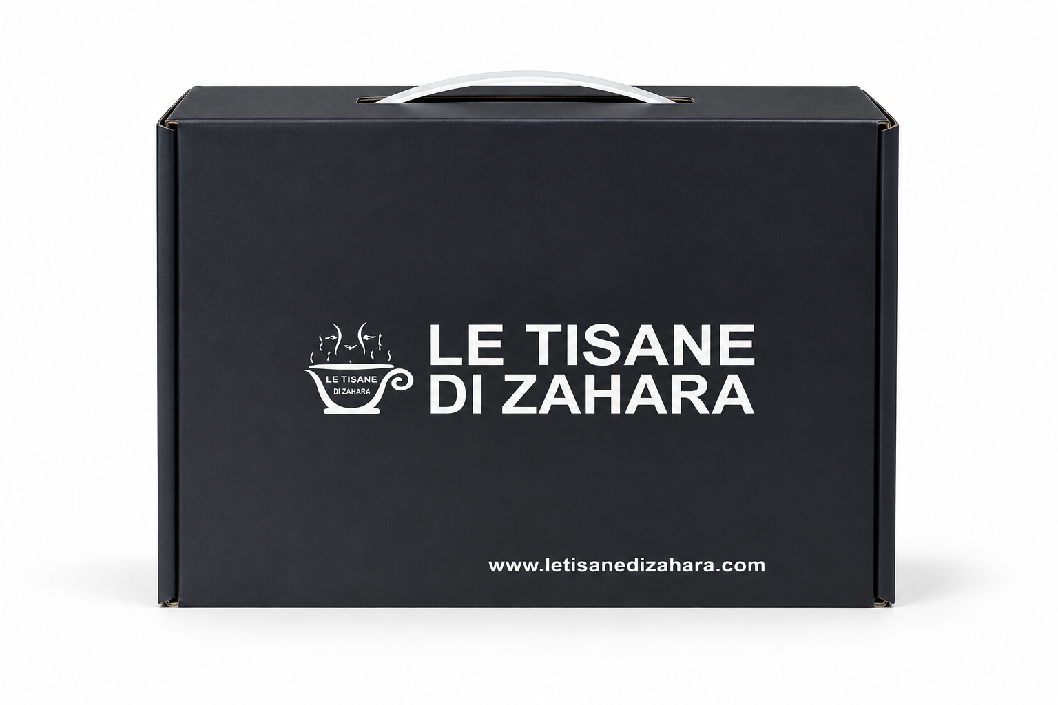Scatola Le Tisane di Zahara con maniglia, senza indicazione del contenuto