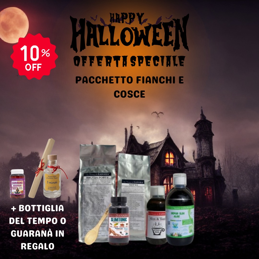 Offerta Halloween Pacchetto Fianchi e Cosce Formula Erbe Delicata con Bottiglia del tempo in regalo