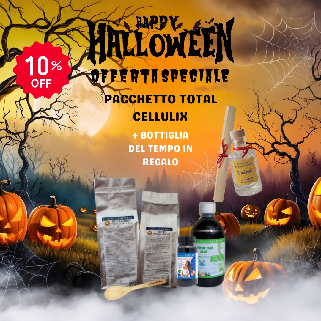 Offerta Halloween Pacchetto Total Cellulix Formula Erbe Delicata con Bottiglia del tempo in regalo