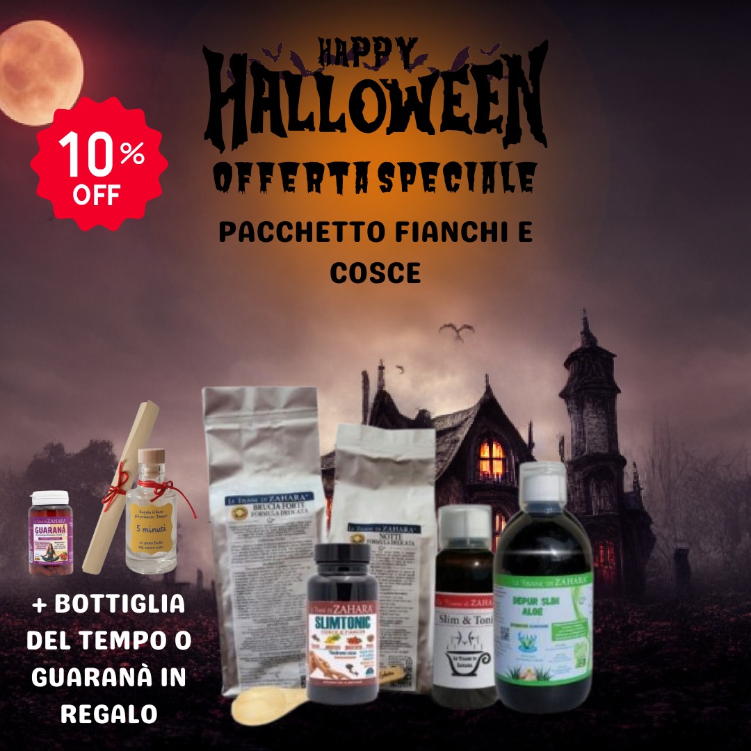 Offerta Halloween Pacchetto Fianchi e Cosce Formula Erbe con Bottiglia del tempo in regalo